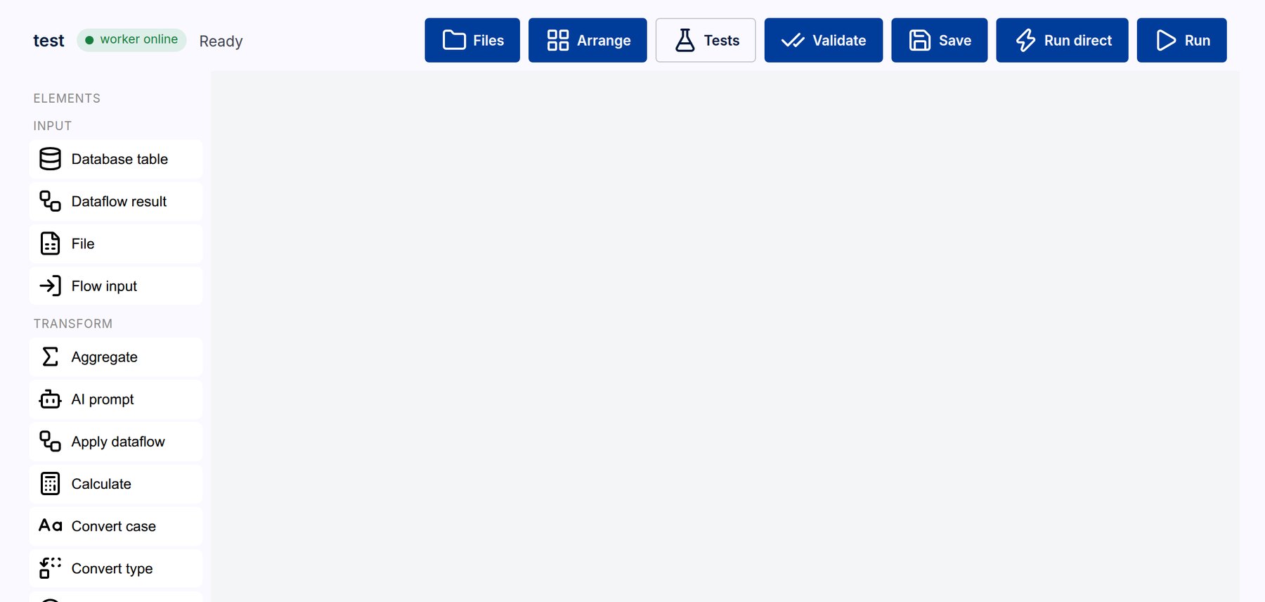 Dataflow editor